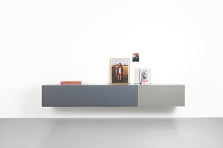 Zwevend design tv-meubel, RAAT, Musa 210 SP vezel, Donkergrijs / Antra